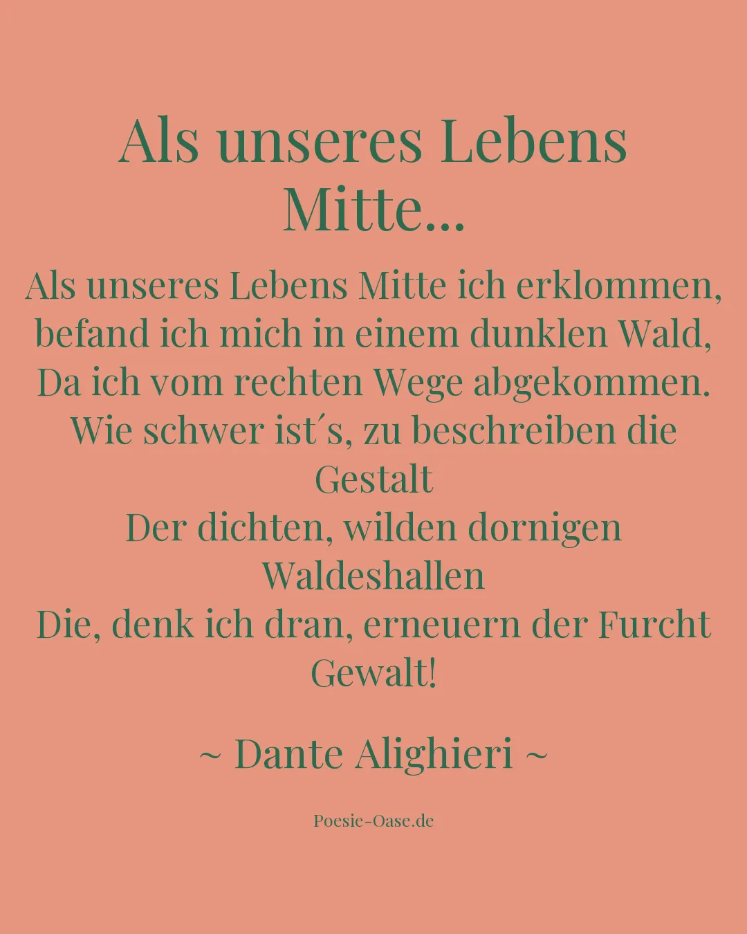 Illustration zu Als unseres Lebens Mitte...