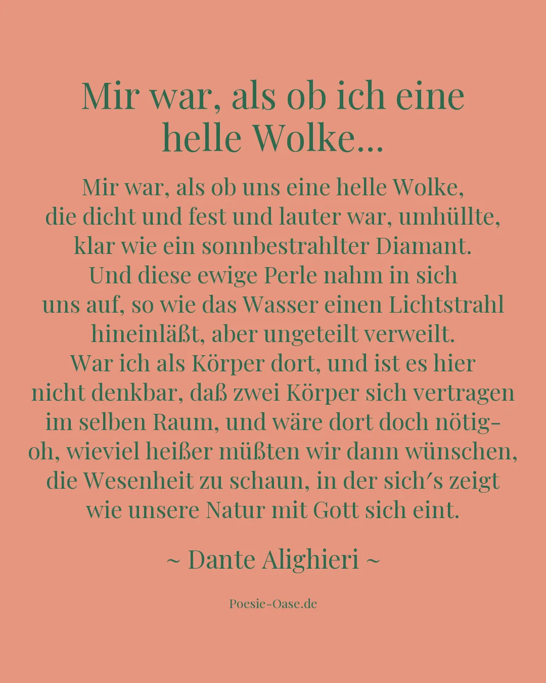 Illustration zu Mir war, als ob ich eine helle Wolke...