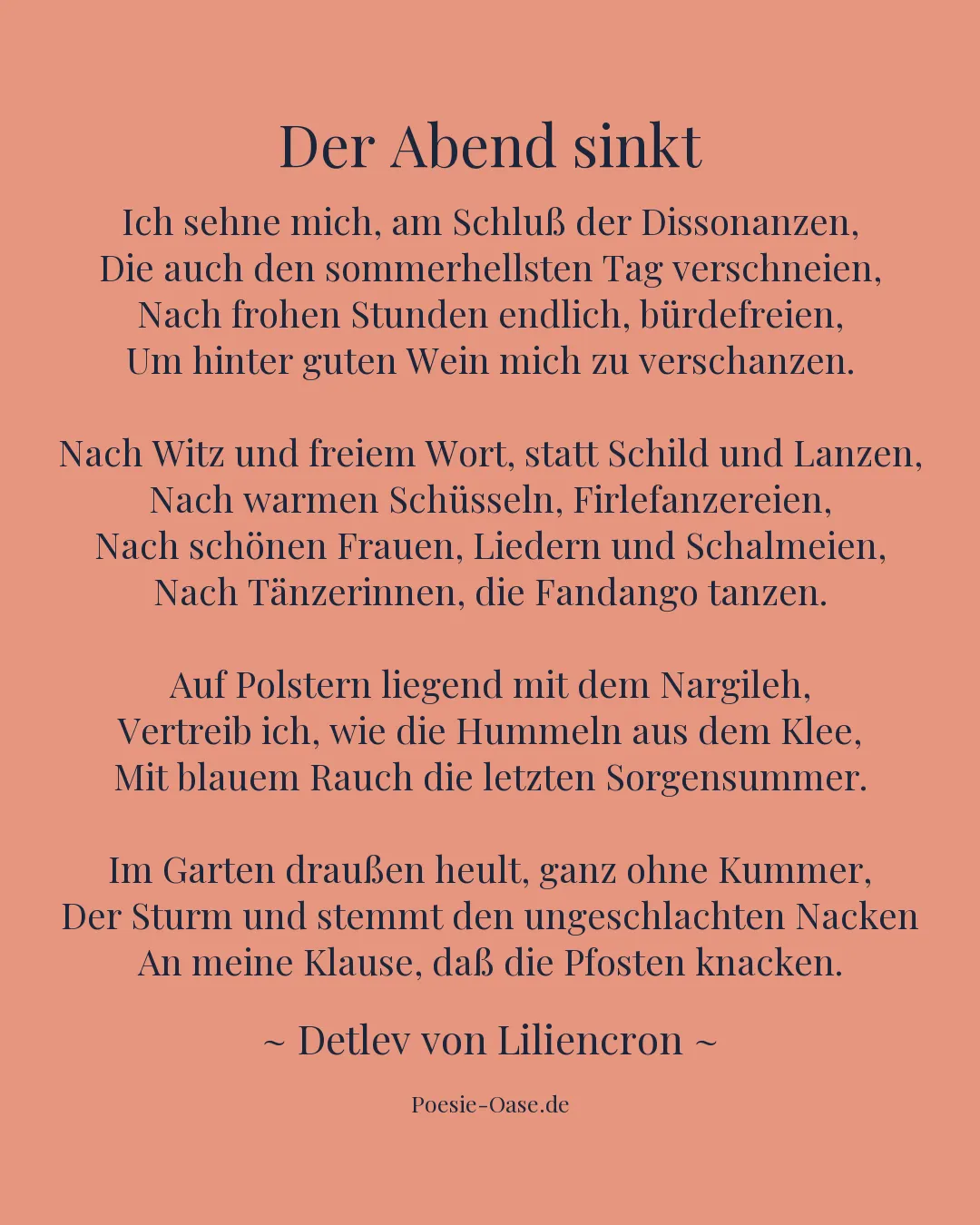 Illustration zu Der Abend sinkt