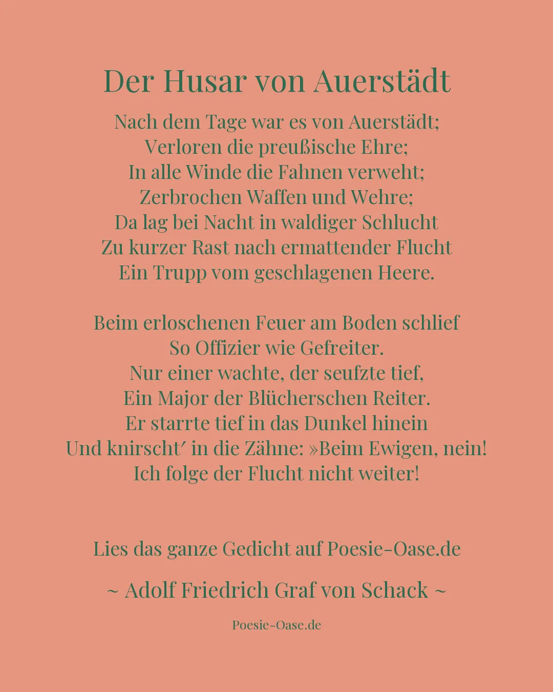 Illustration zu Der Husar von Auerstädt