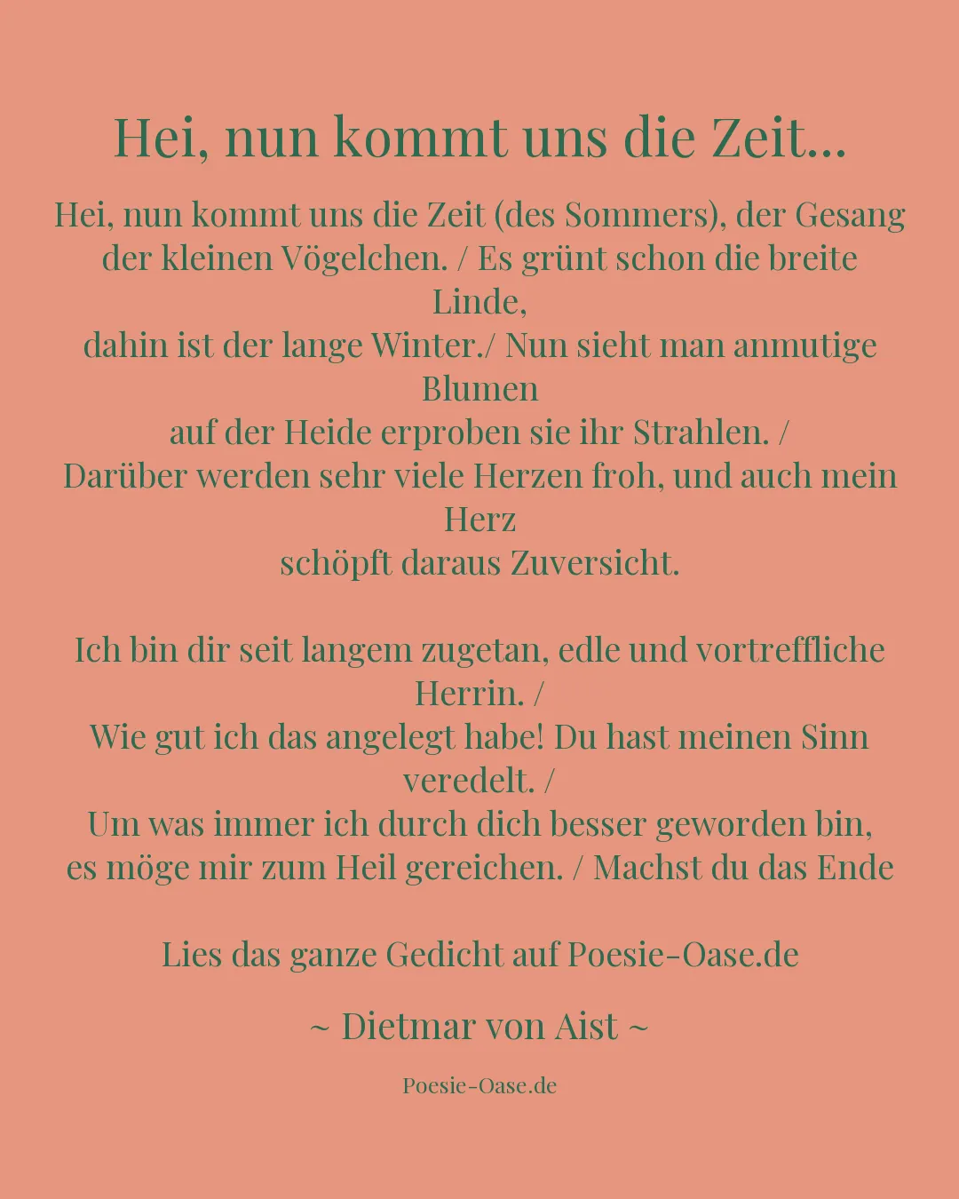 Illustration zu Hei, nun kommt uns die Zeit...