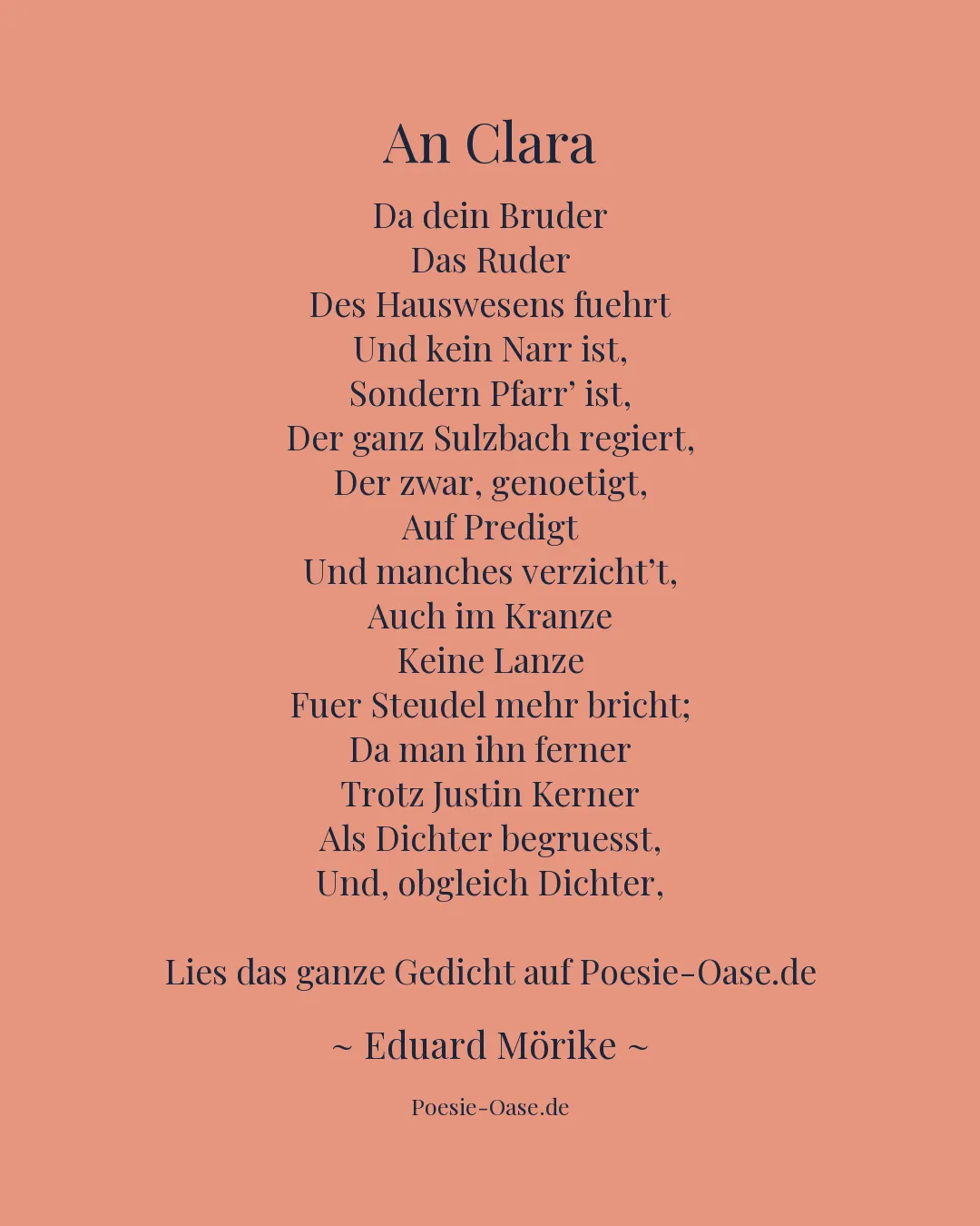 Illustration zu An Clara