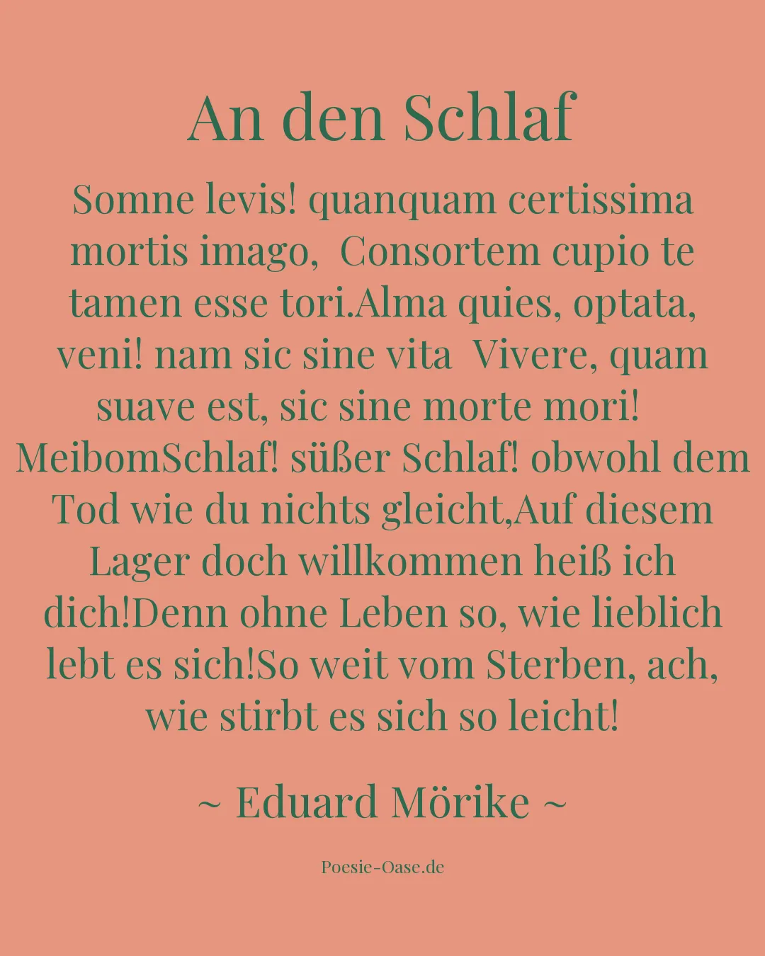 Illustration zu An den Schlaf