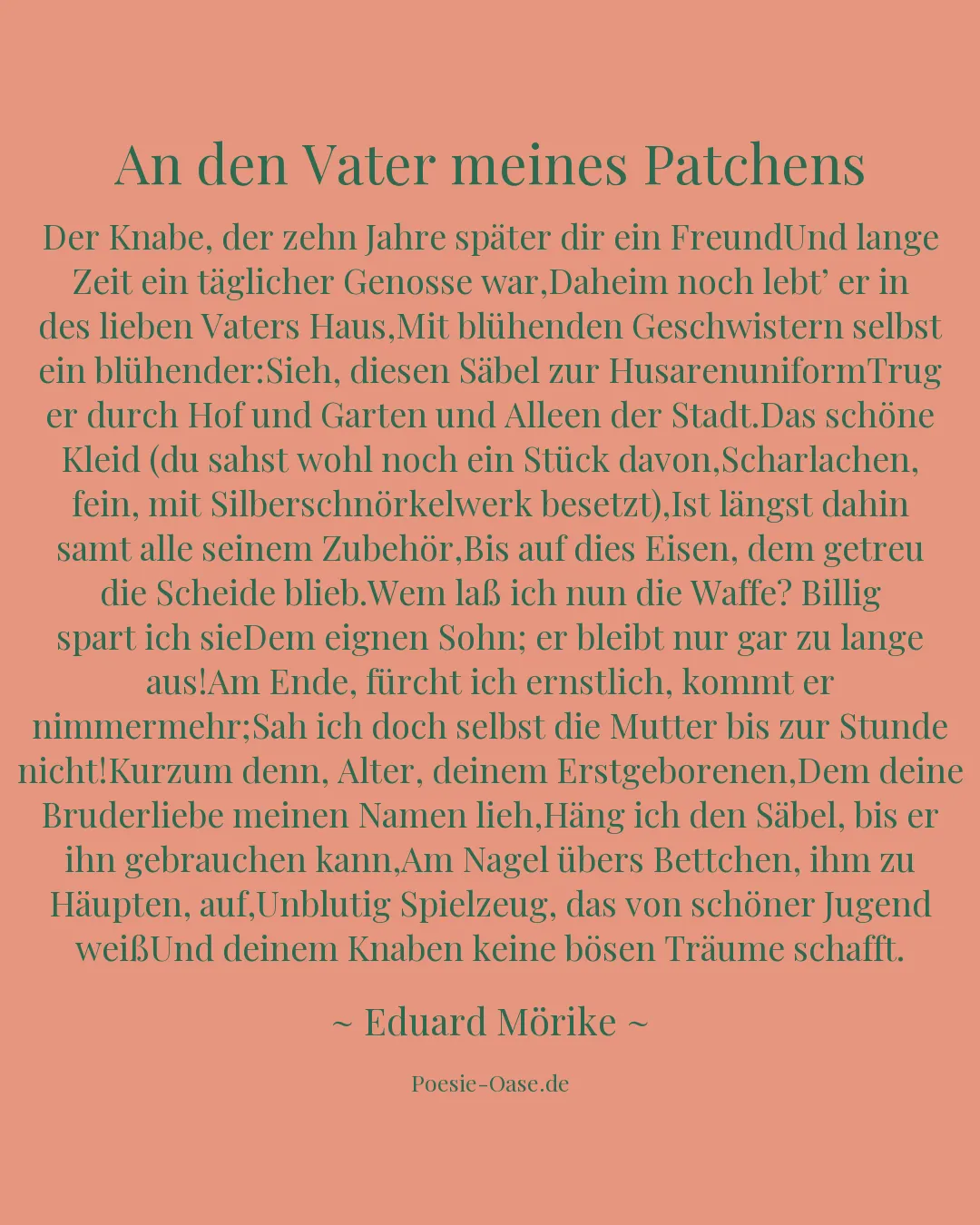 Illustration zu An den Vater meines Patchens