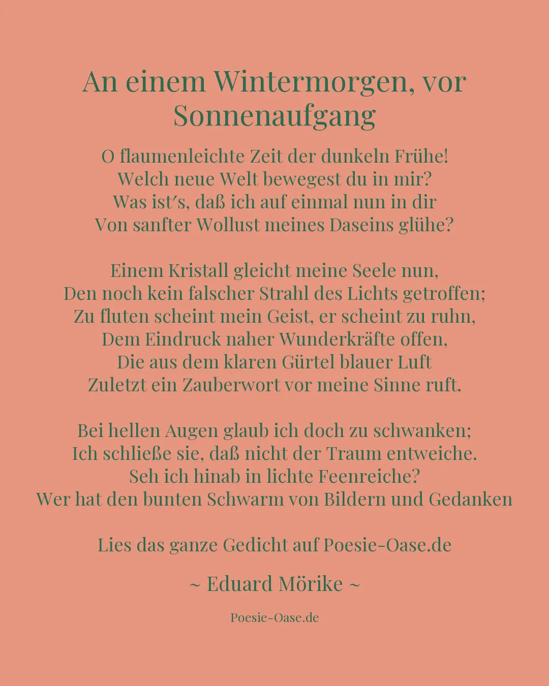 Illustration zu An einem Wintermorgen, vor Sonnenaufgang