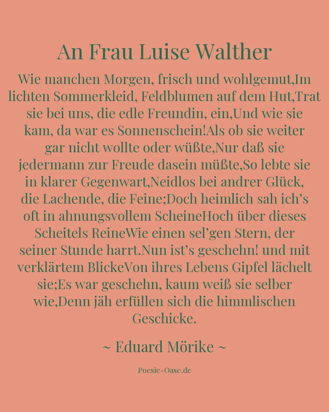 Illustration zu An Frau Luise Walther