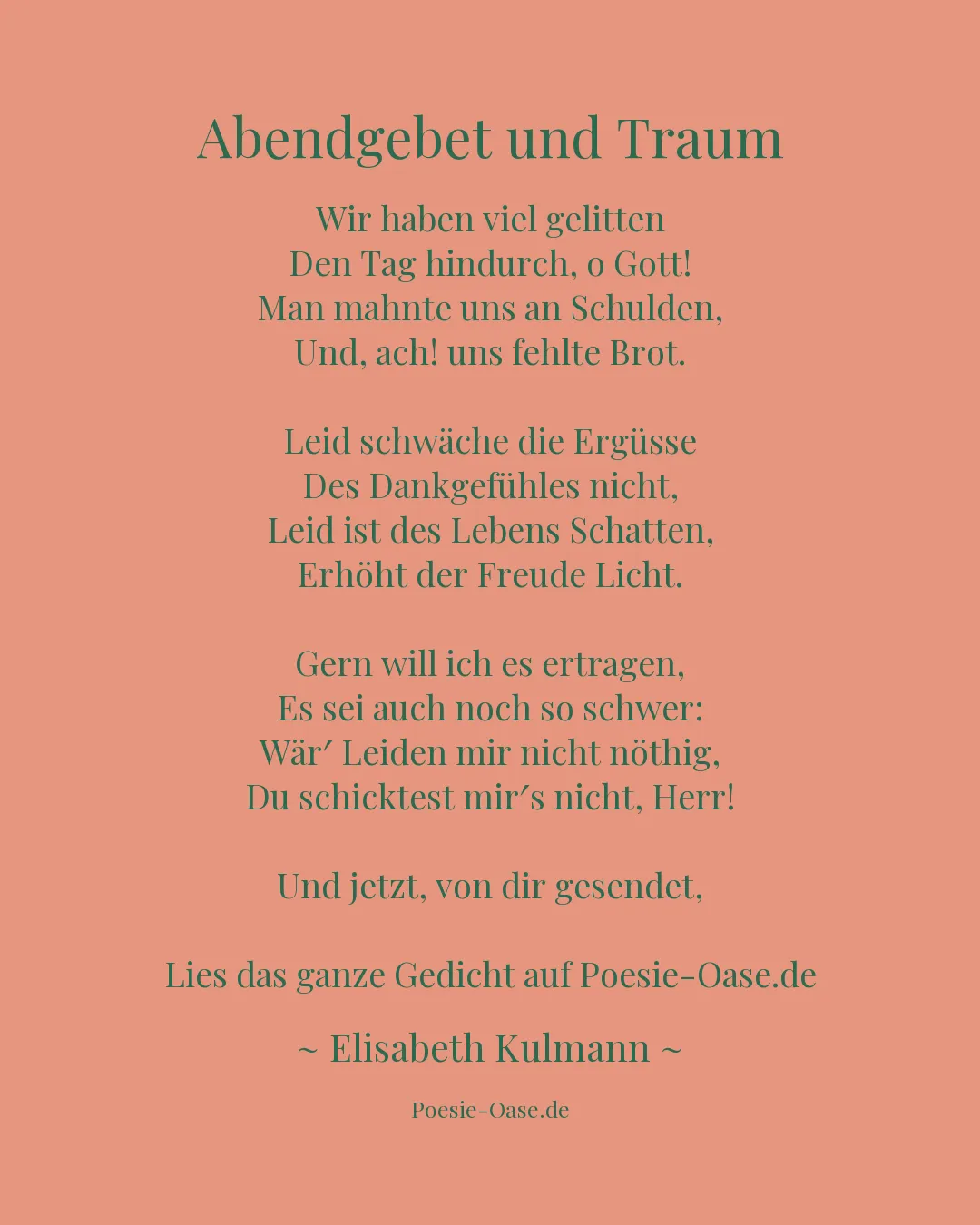 Illustration zu Abendgebet und Traum