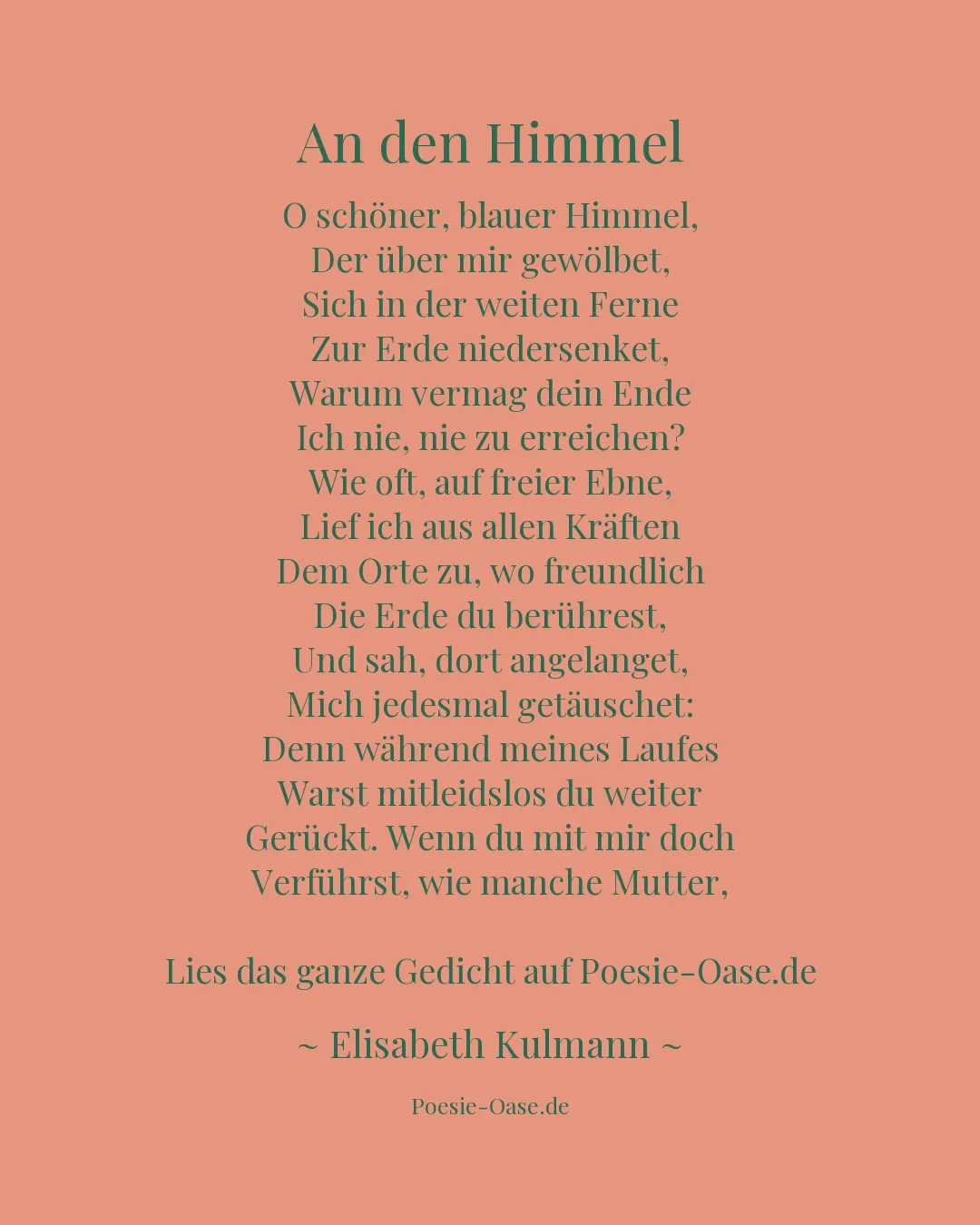 Illustration zu An den Himmel