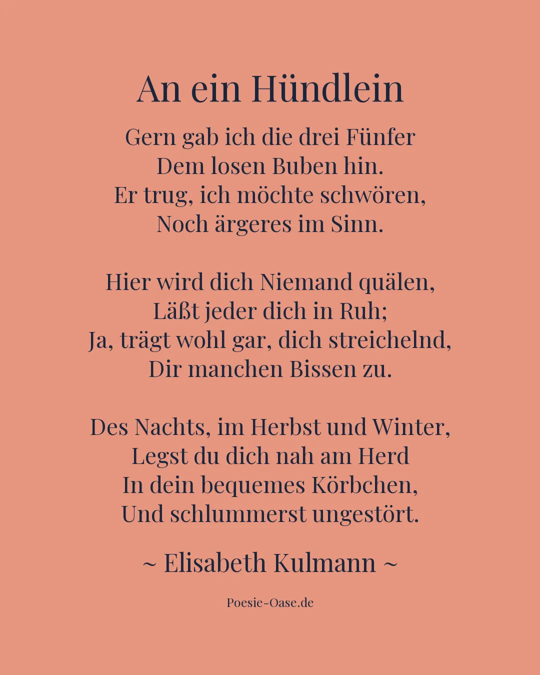 Illustration zu An ein Hündlein