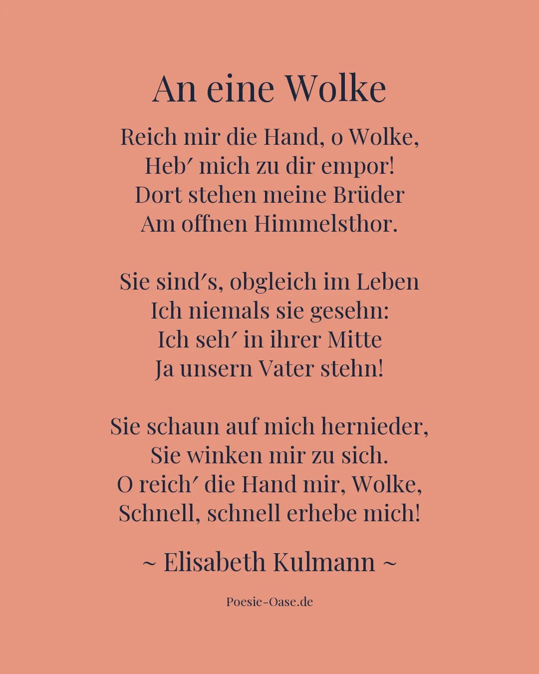 Illustration zu An eine Wolke