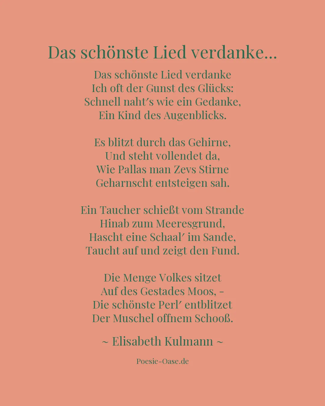 Illustration zu Das schönste Lied verdanke...