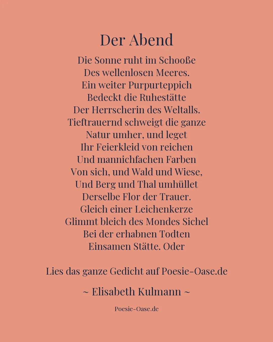 Illustration zu Der Abend
