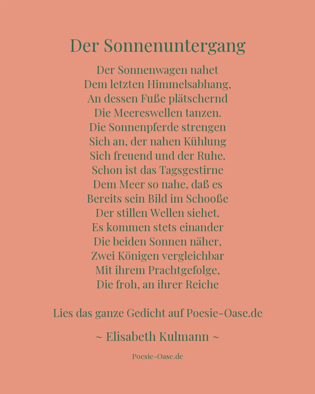 Illustration zu Der Sonnenuntergang