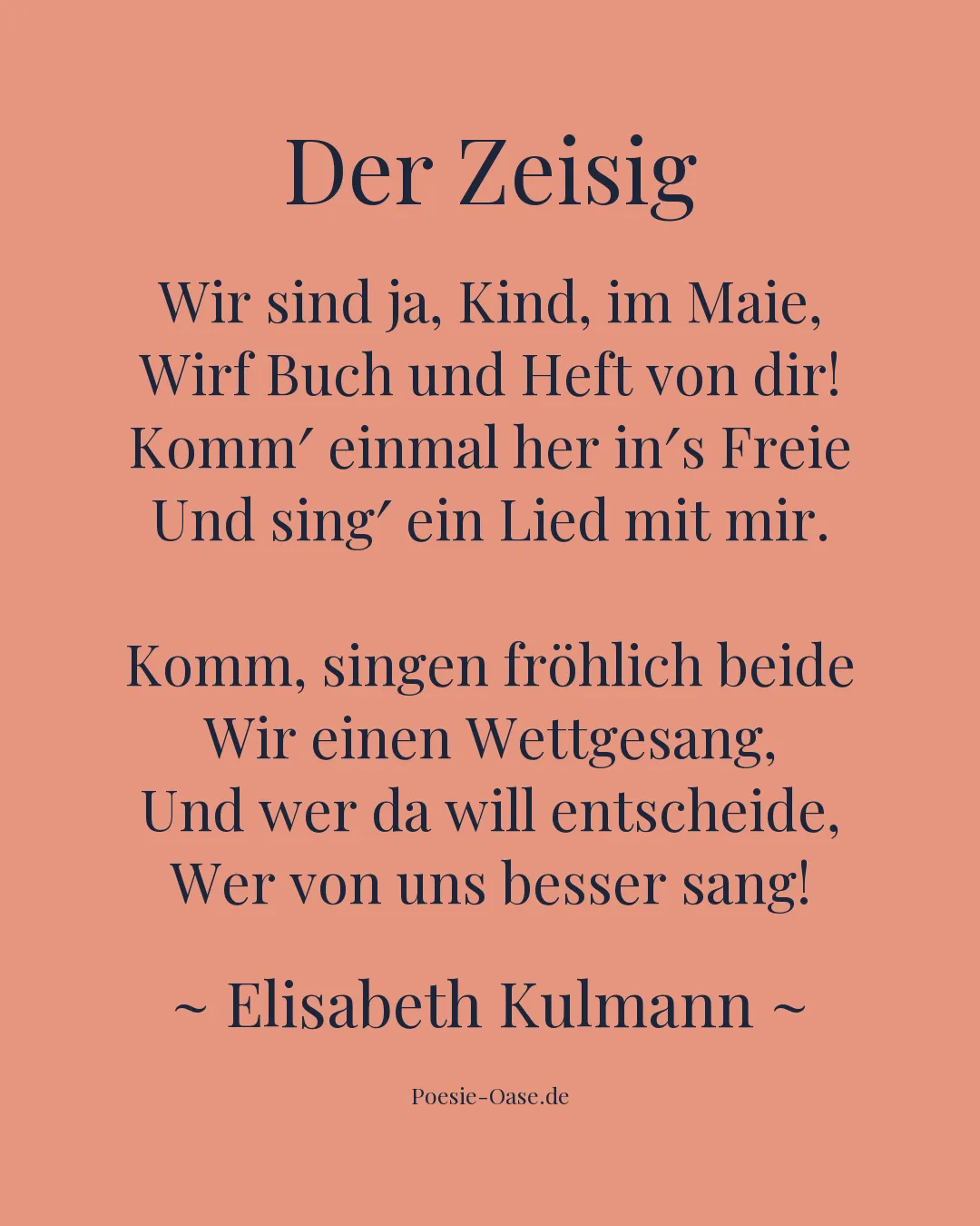Illustration zu Der Zeisig