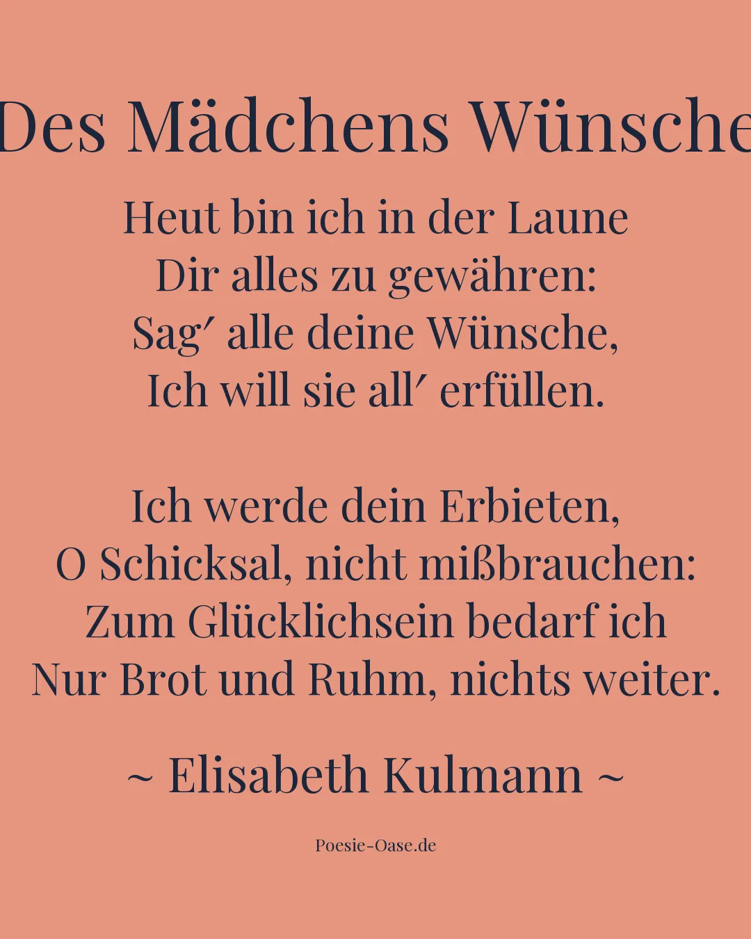 Illustration zu Des Mädchens Wünsche