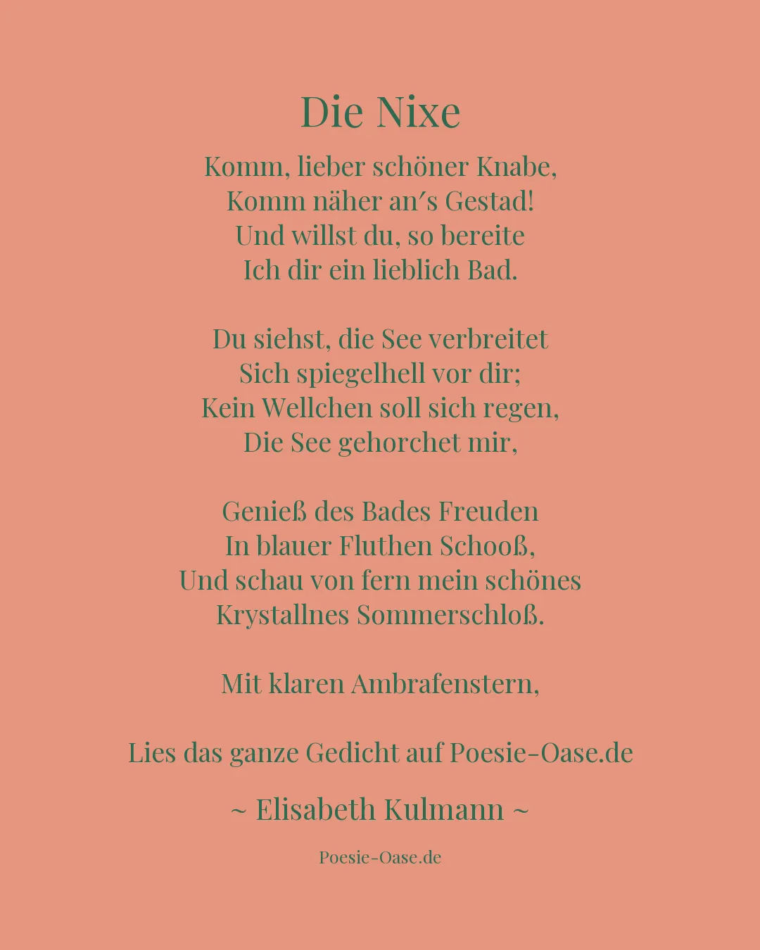 Illustration zu Die Nixe