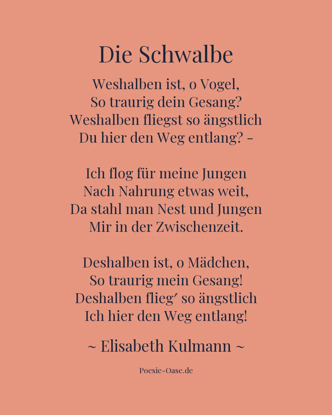 Illustration zu Die Schwalbe