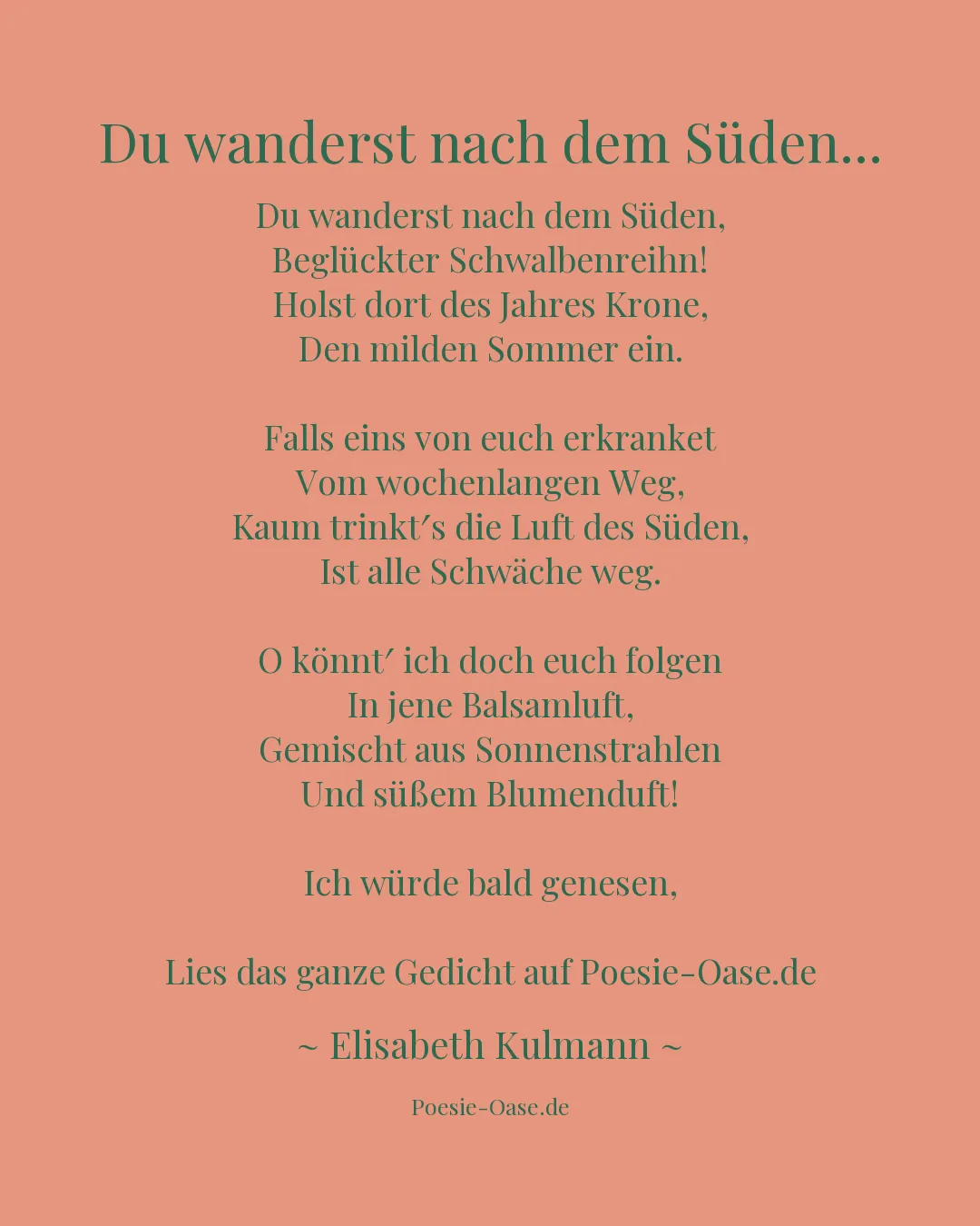 Illustration zu Du wanderst nach dem Süden...