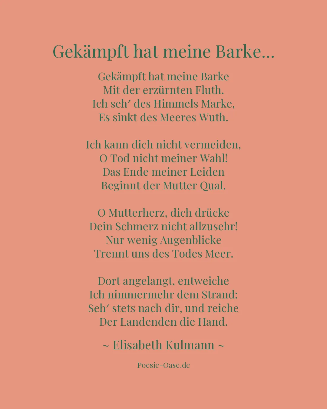 Illustration zu Gekämpft hat meine Barke...
