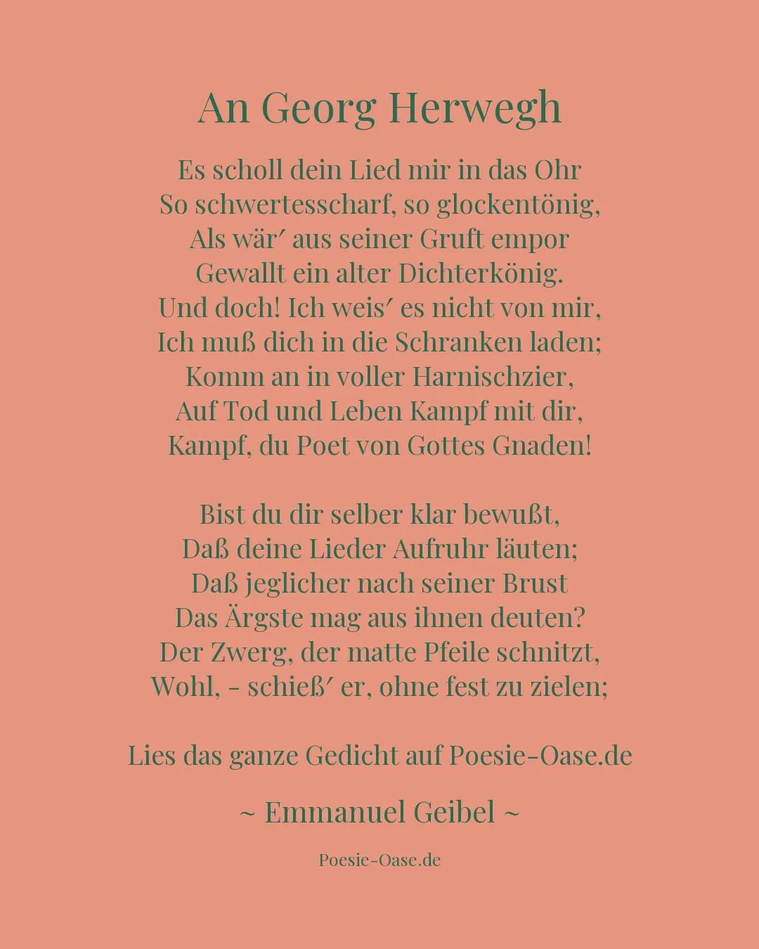 Illustration zu An Georg Herwegh