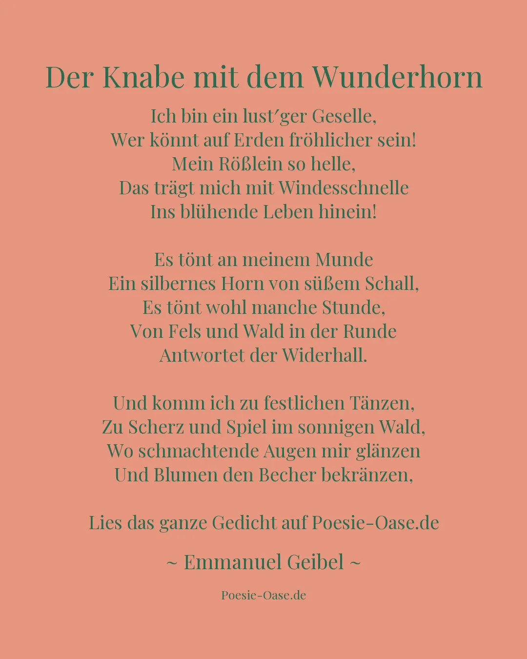 Illustration zu Der Knabe mit dem Wunderhorn