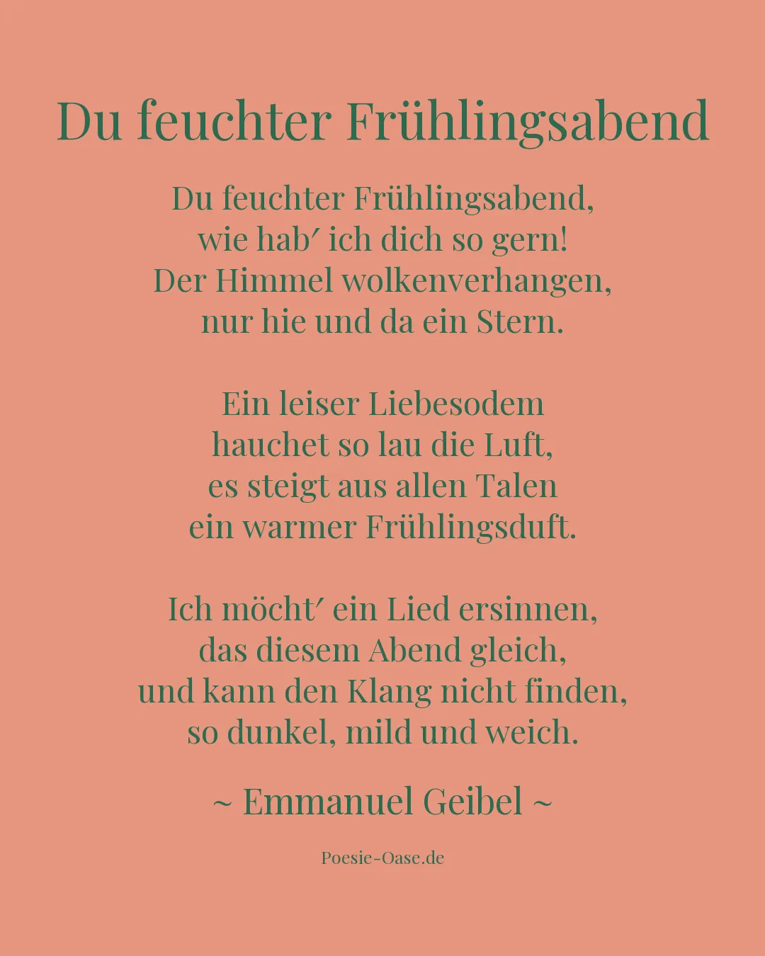 Illustration zu Du feuchter Frühlingsabend