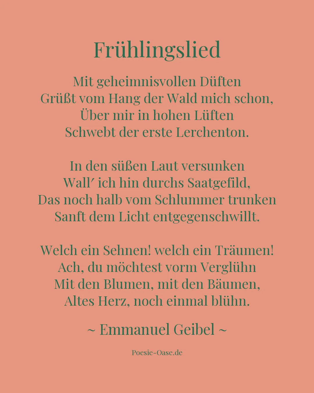 Illustration zu Frühlingslied