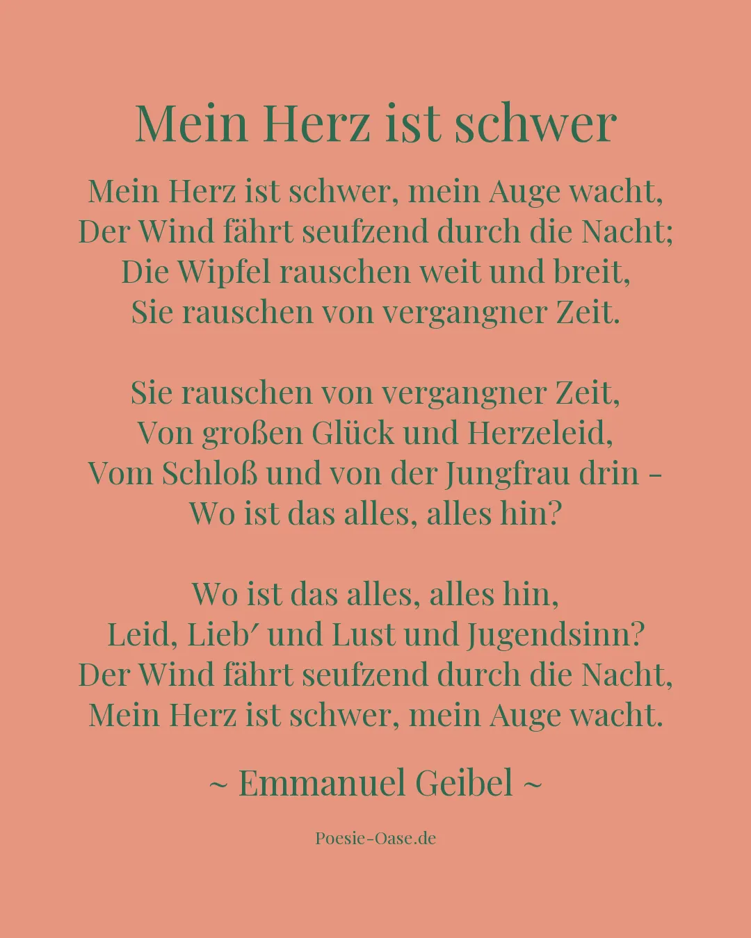 Illustration zu Mein Herz ist schwer