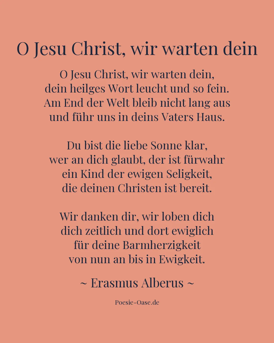 Illustration zu O Jesu Christ, wir warten dein