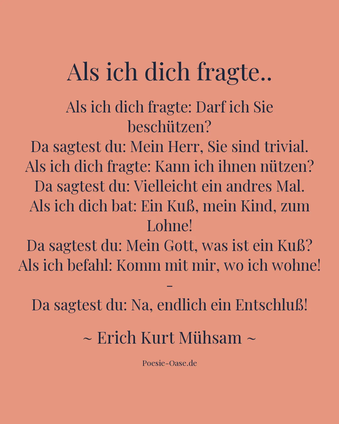 Illustration zu Als ich dich fragte..