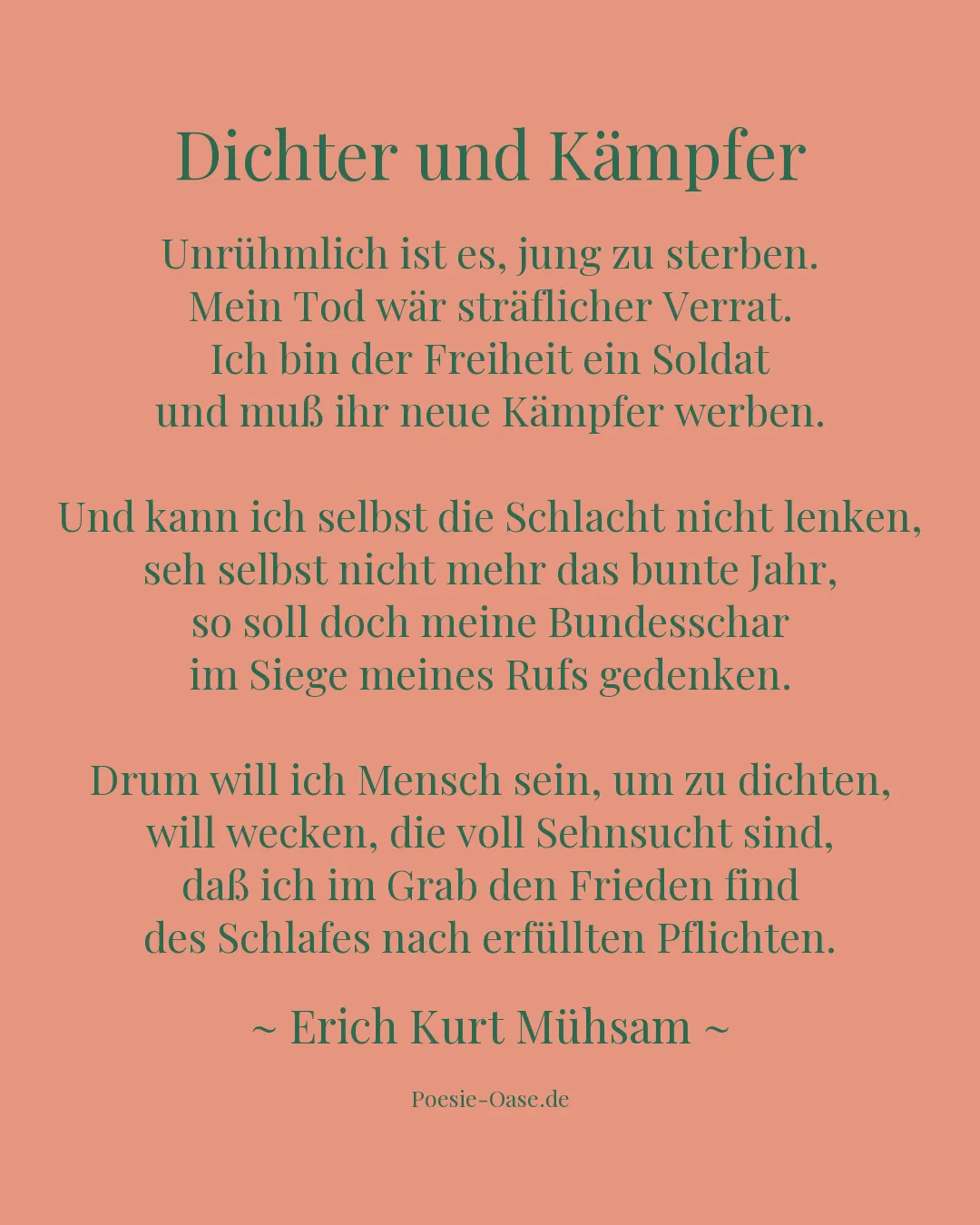 Illustration zu Dichter und Kämpfer