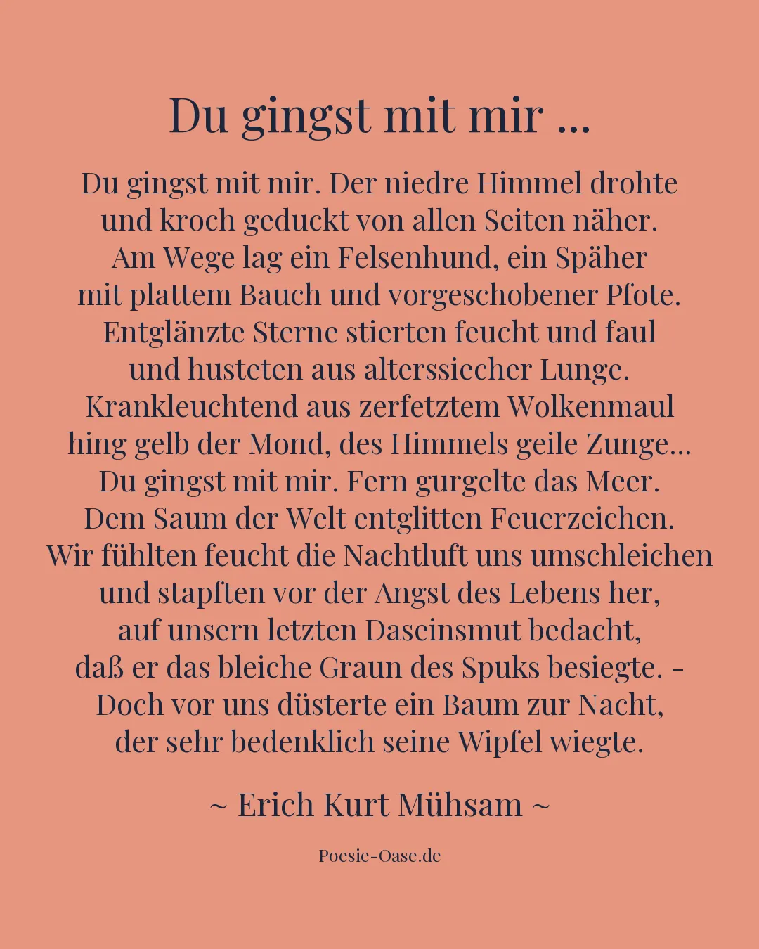 Illustration zu Du gingst mit mir ...