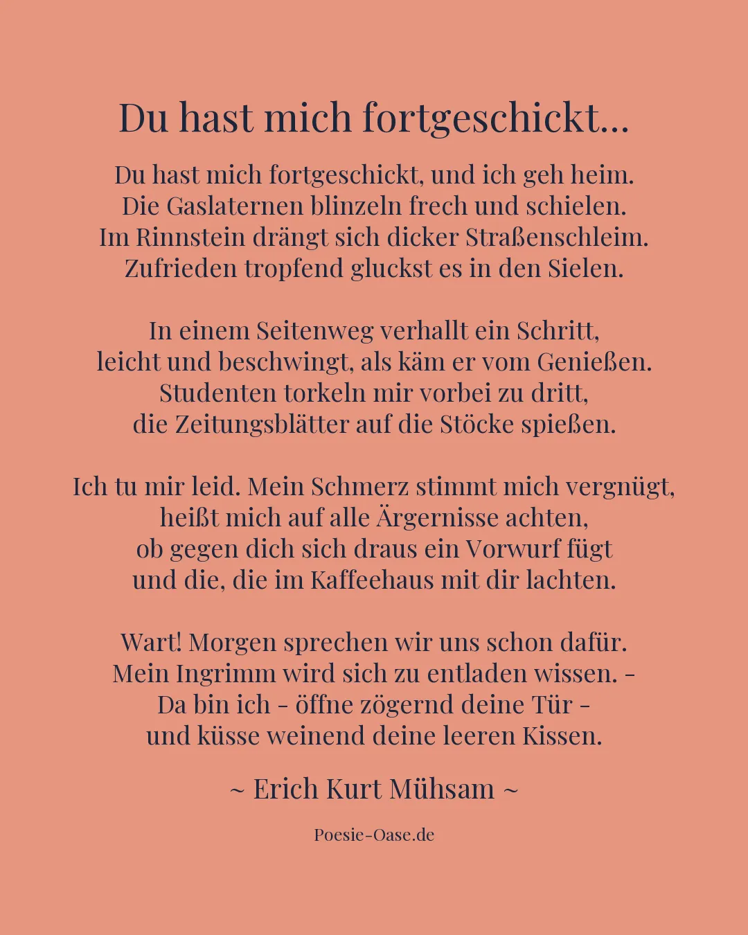 Illustration zu Du hast mich fortgeschickt...