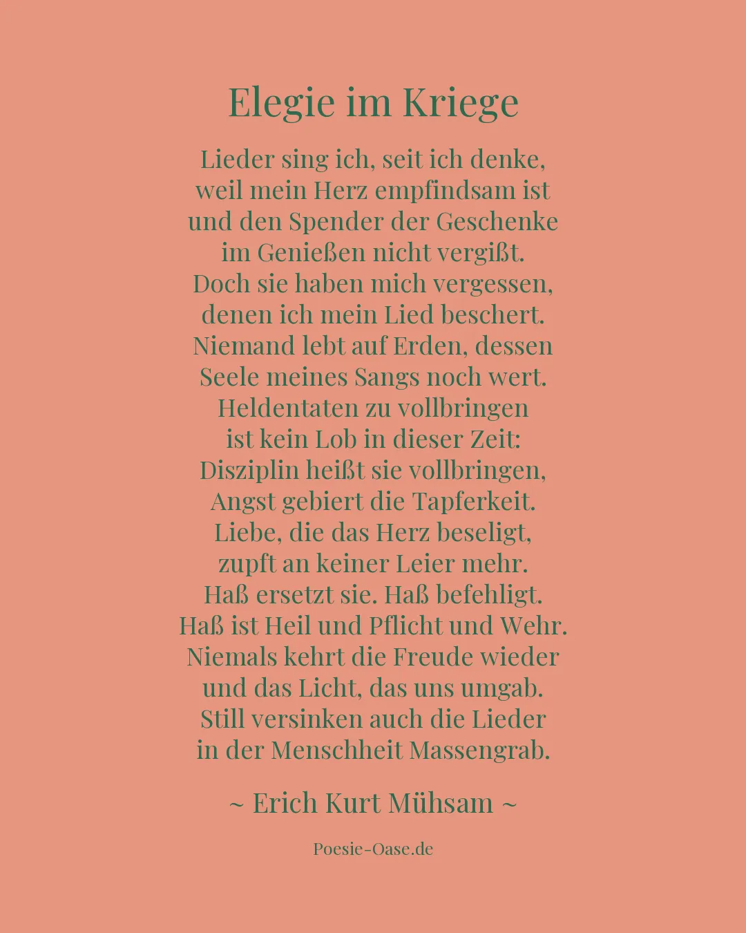 Illustration zu Elegie im Kriege