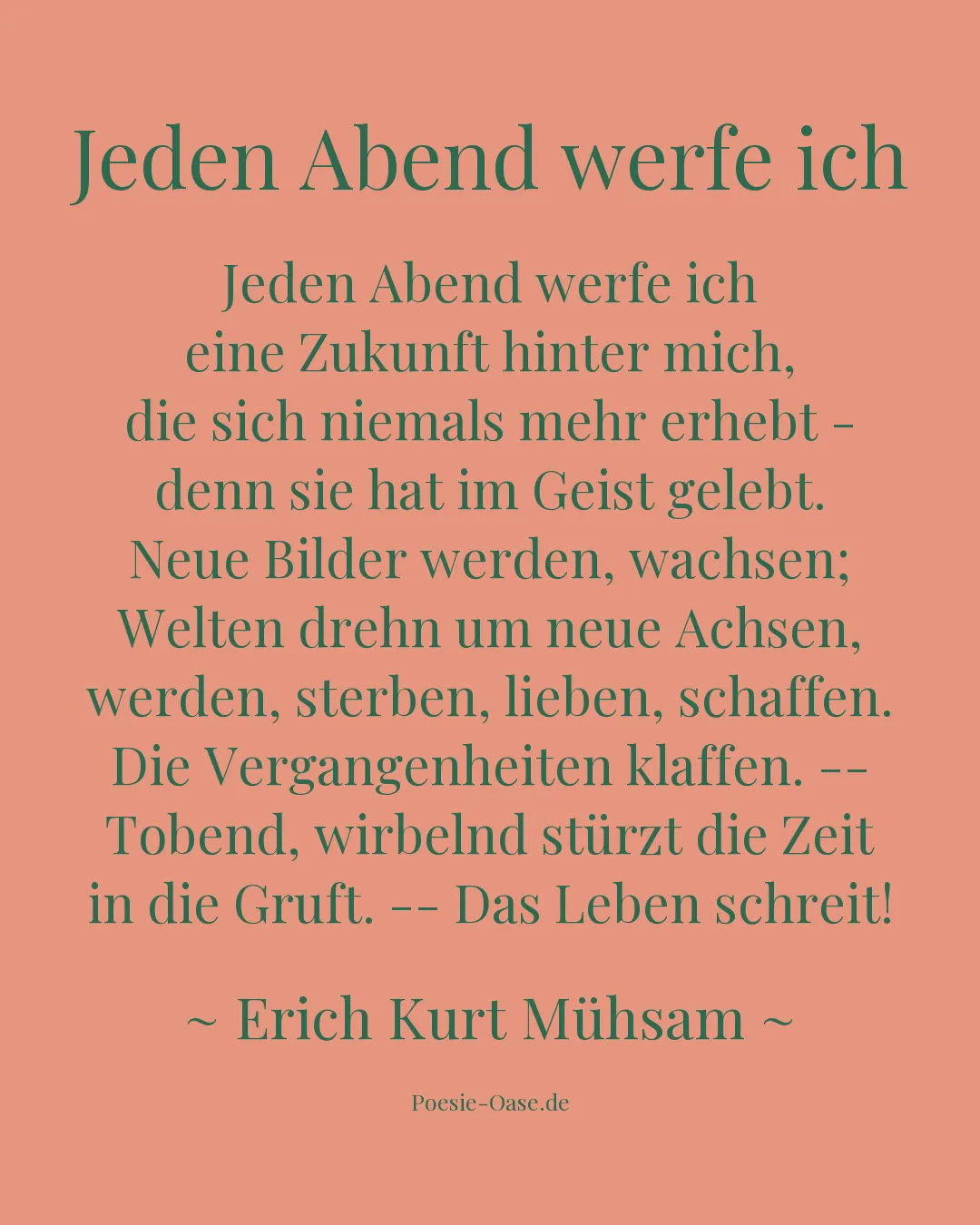 Illustration zu Jeden Abend werfe ich