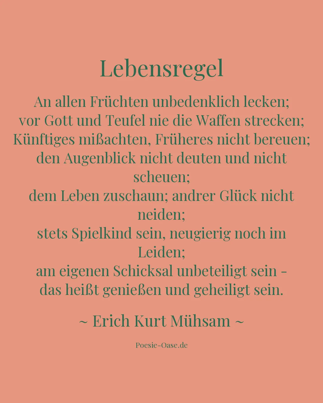 Illustration zu Lebensregel