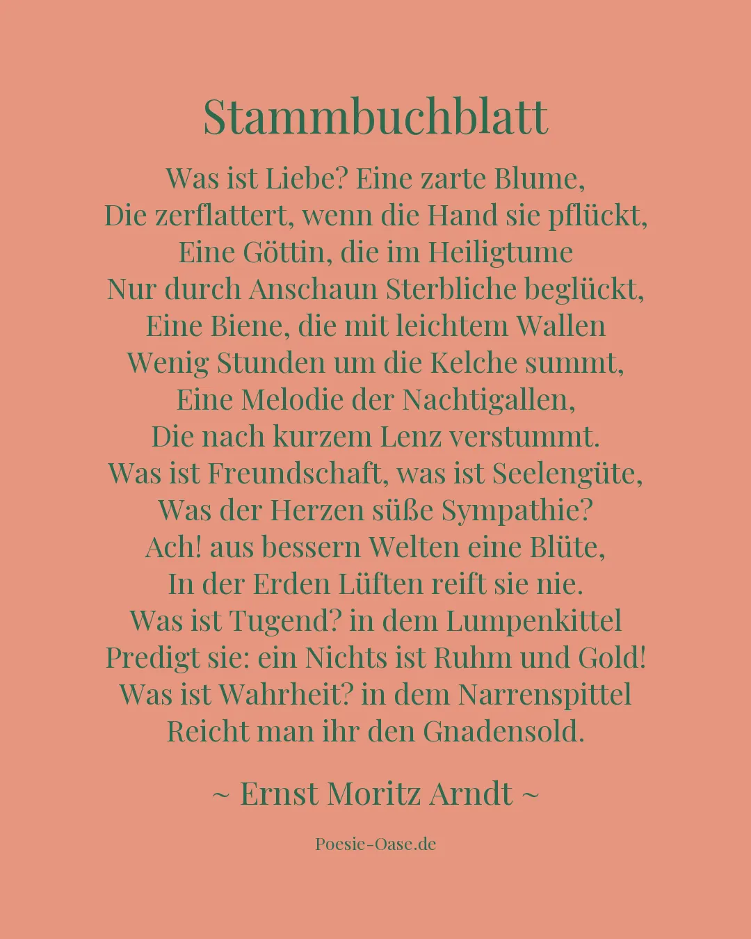 Illustration zu Stammbuchblatt