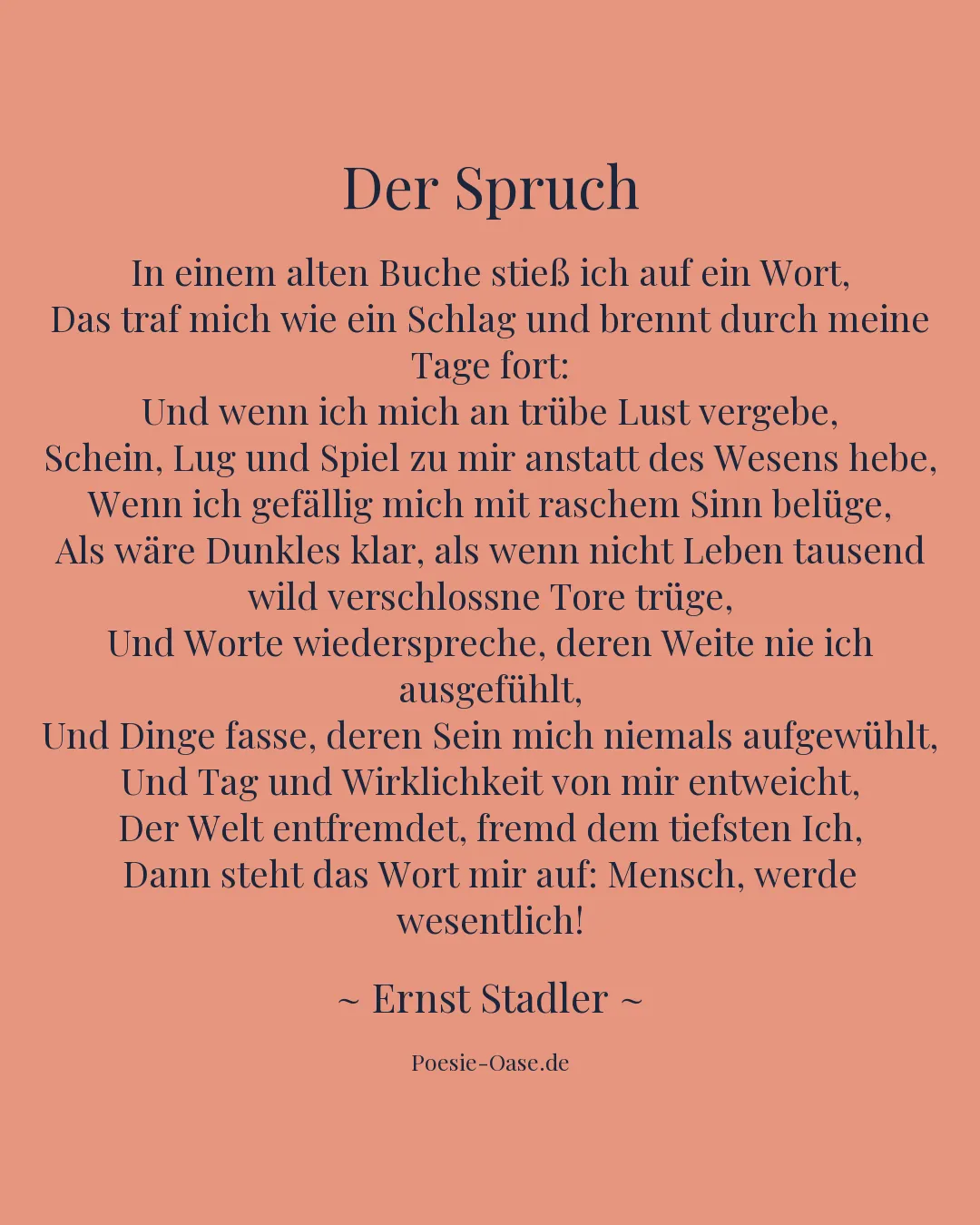Illustration zu Der Spruch