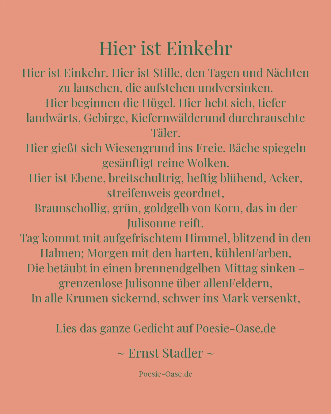 Illustration zu Hier ist Einkehr