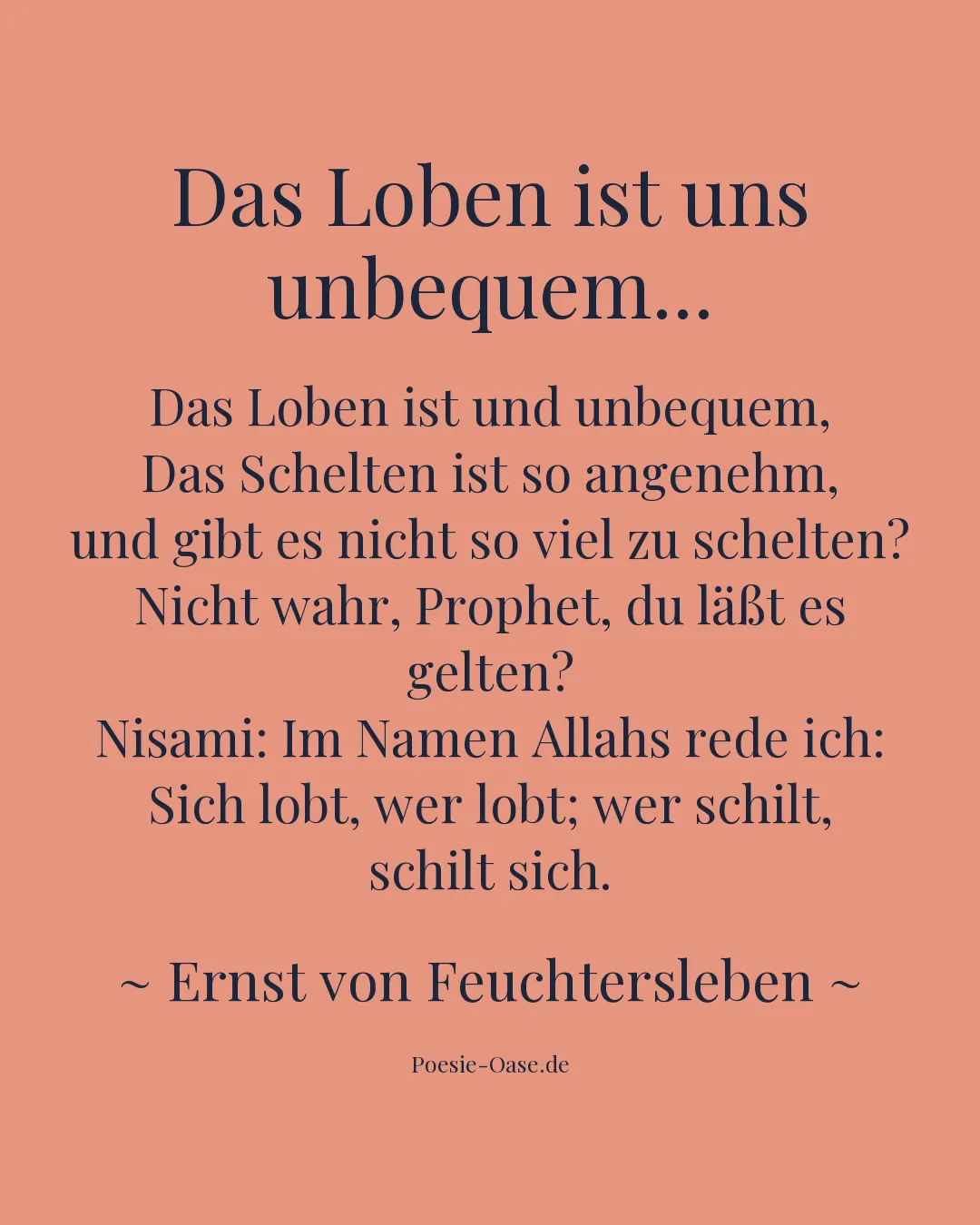 Illustration zu Das Loben ist uns unbequem...