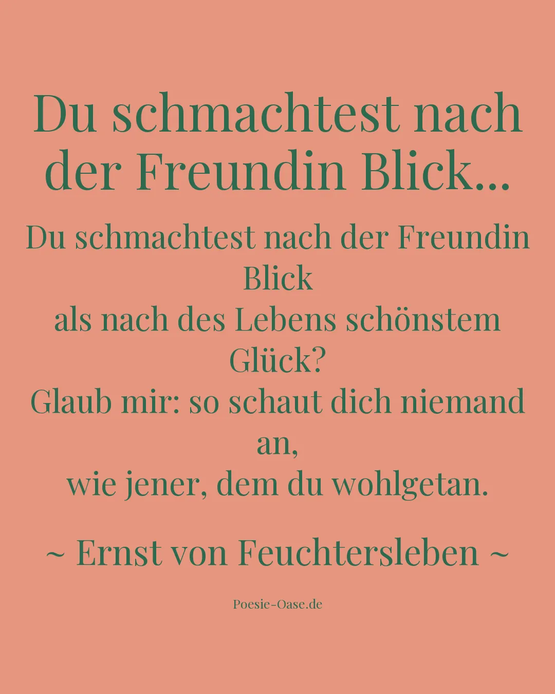 Illustration zu Du schmachtest nach der Freundin Blick...