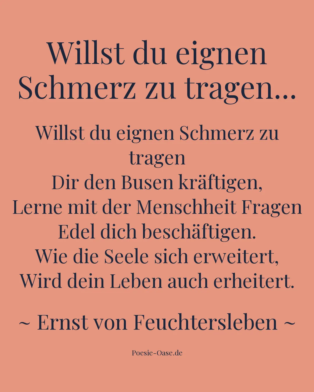 Illustration zu Willst du eignen Schmerz zu tragen...