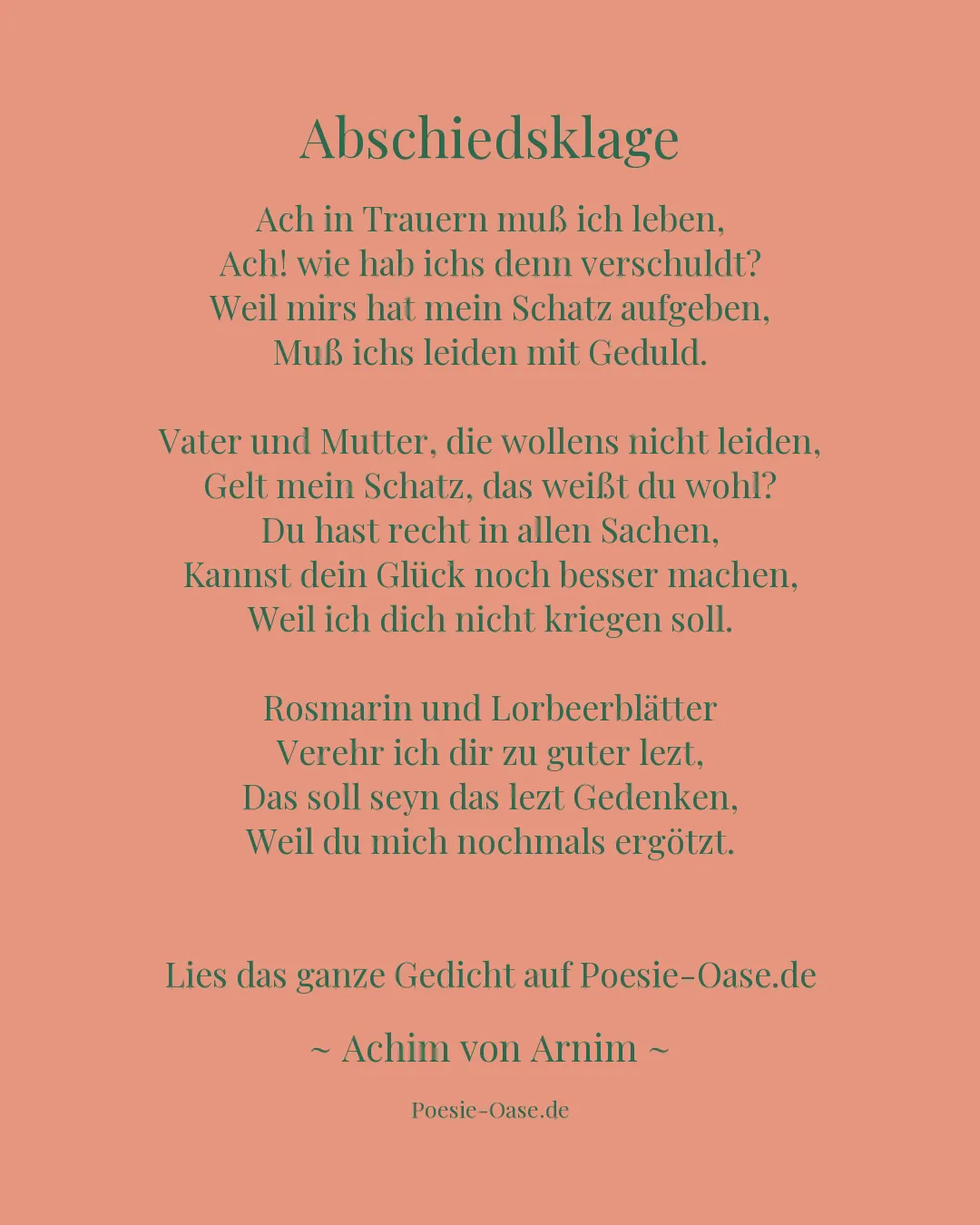 Illustration zu Abschiedsklage