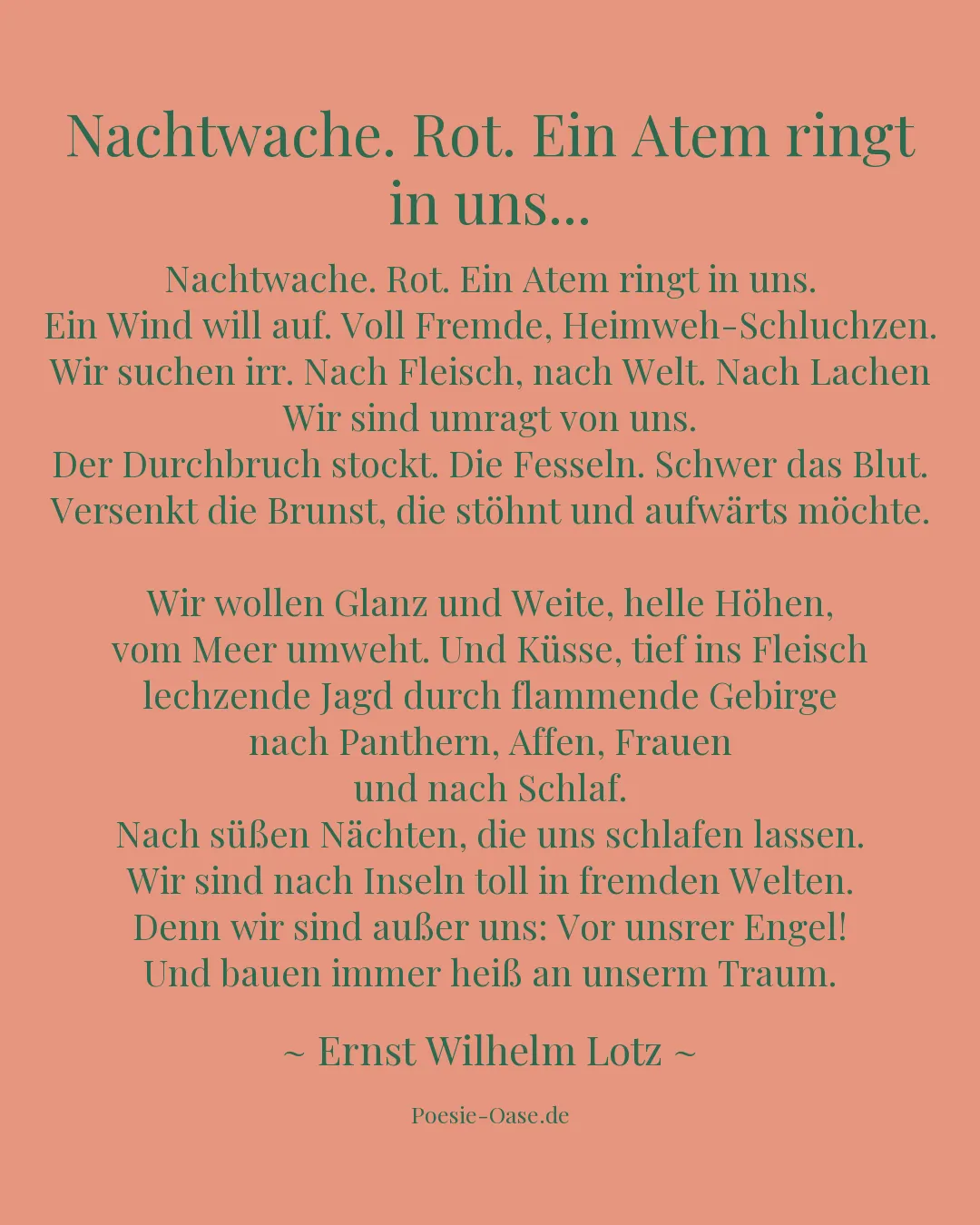 Illustration zu Nachtwache. Rot. Ein Atem ringt in uns...