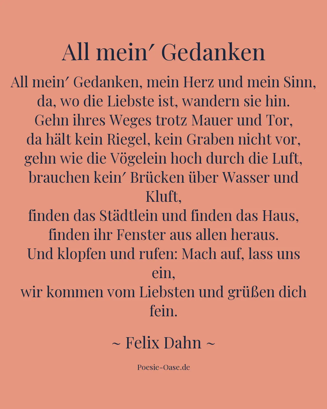 Illustration zu All mein′ Gedanken