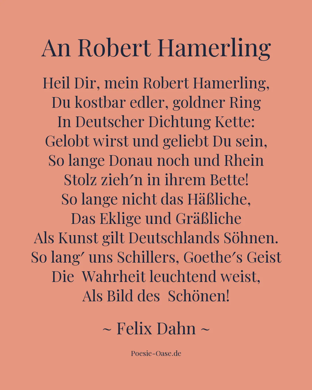 Illustration zu An Robert Hamerling