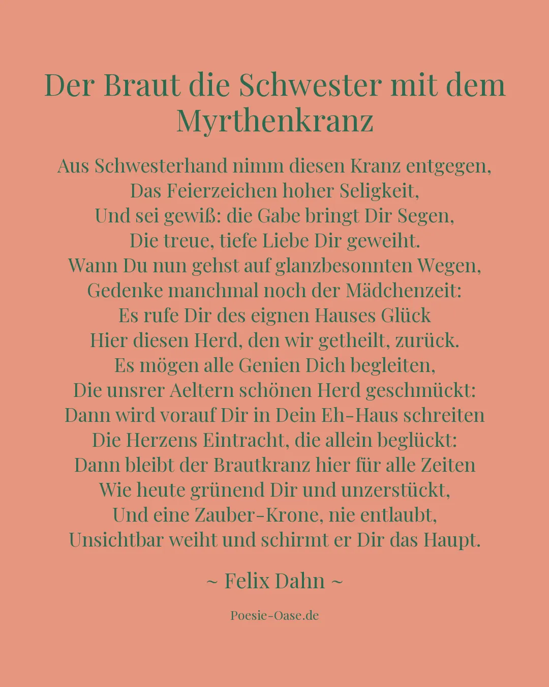 Illustration zu Der Braut die Schwester mit dem Myrthenkranz