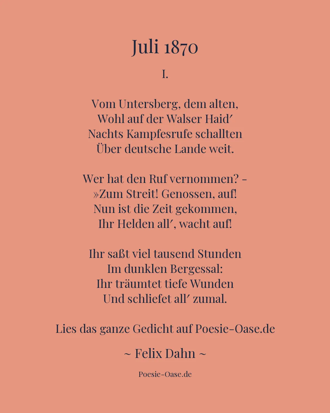 Illustration zu Juli 1870