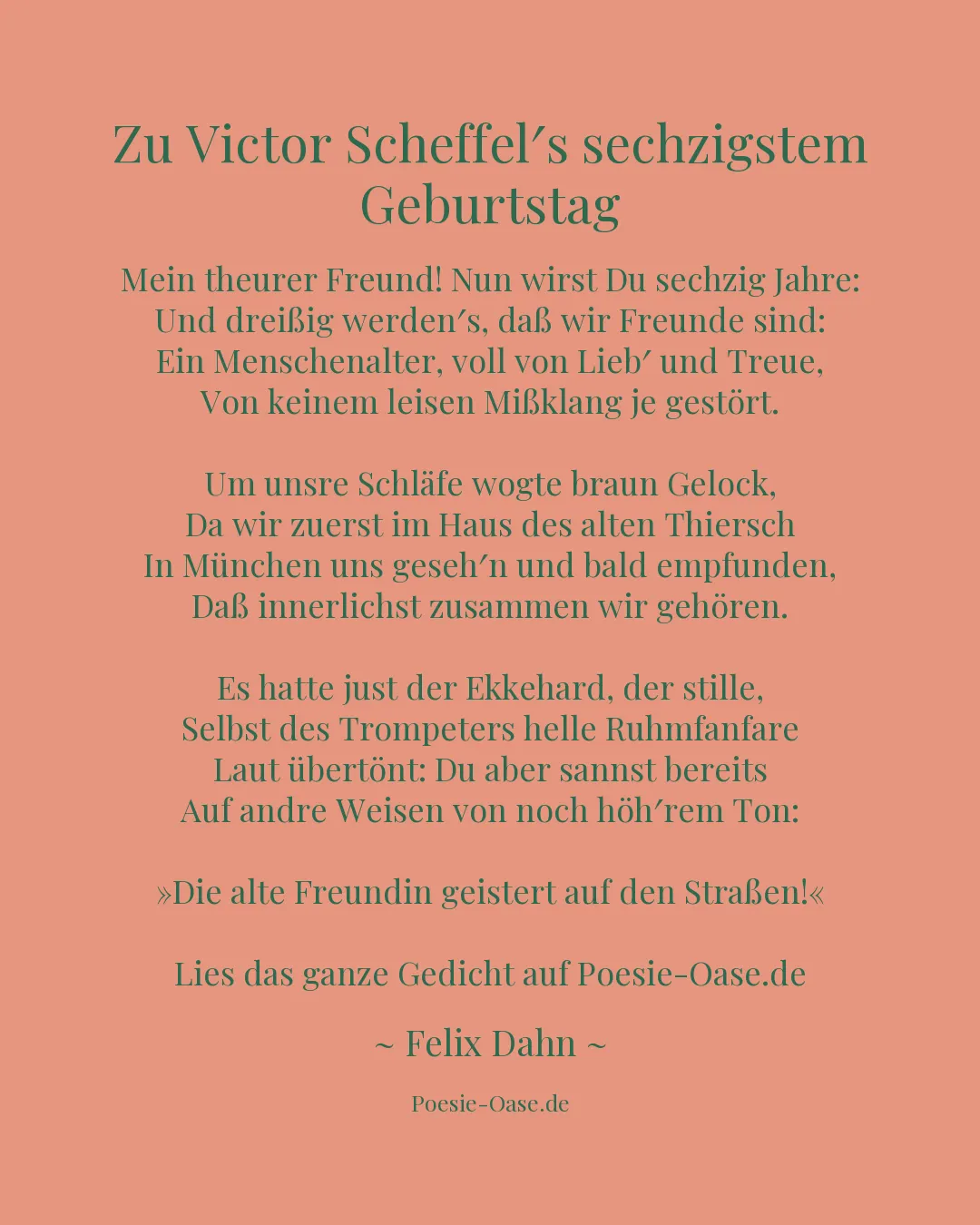 Illustration zu Zu Victor Scheffel′s sechzigstem Geburtstag