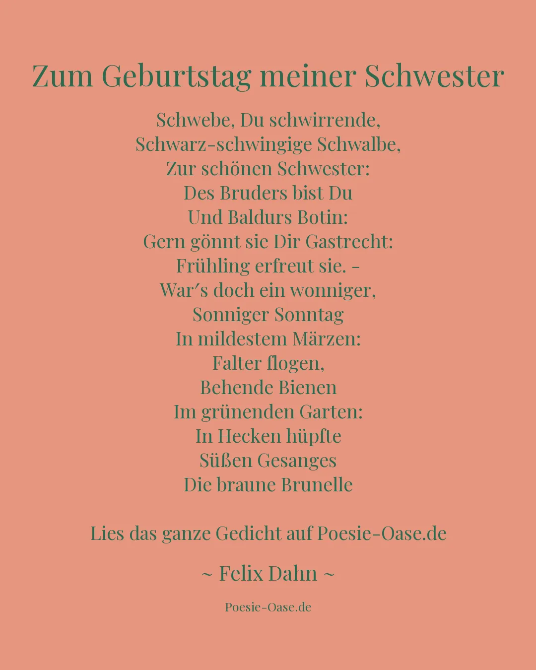 Illustration zu Zum Geburtstag meiner Schwester